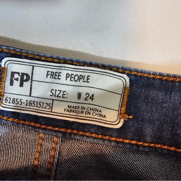 Free People Dark Blue Flare Jeans - Picture 2 of 3